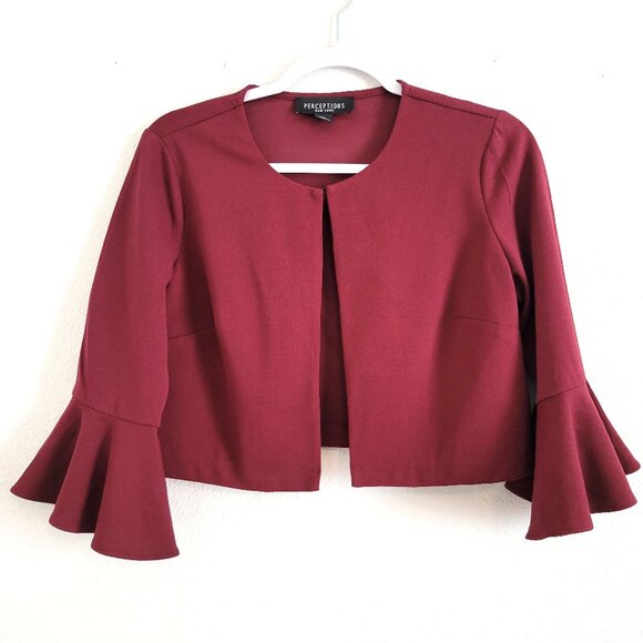 Perceptions Cropped Shrug Jacket Size S  EUC - Picture 1 of 5